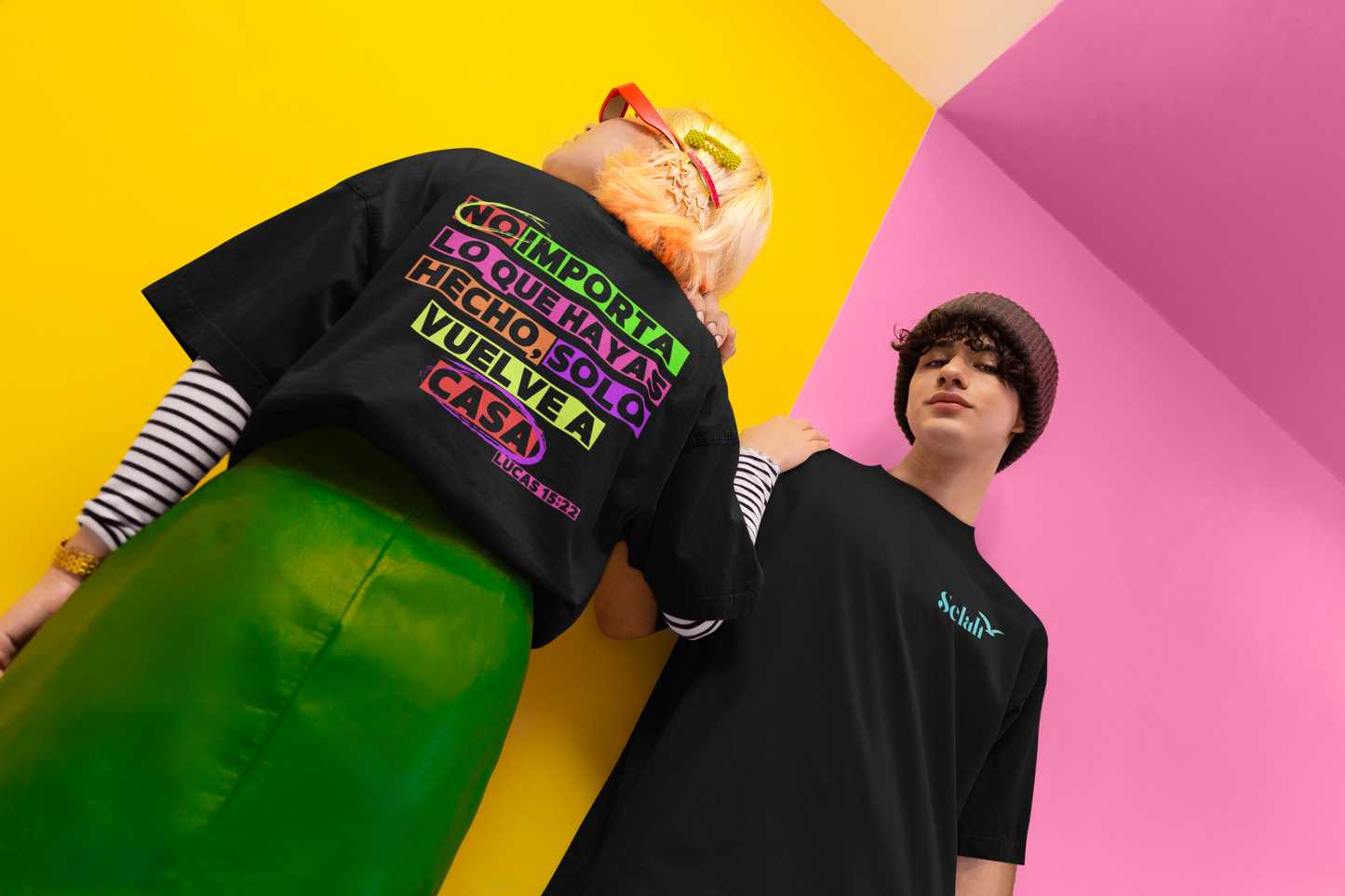 Vuelve a Casa – Camisa Cristiana Oversized | Selah PR | Lucas 15:22